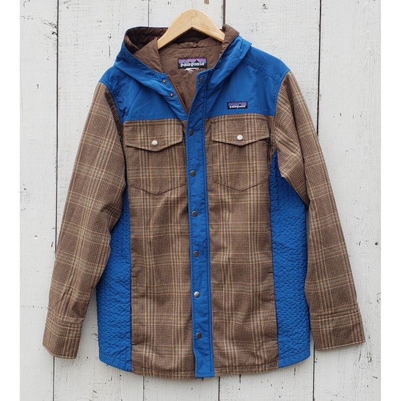 Patagonia Men Sz S Women Sz M Unisex Brown Blue Jacket Parka